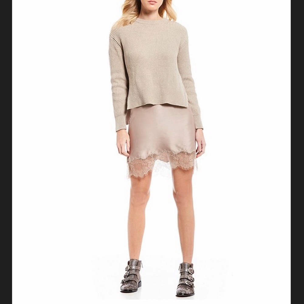 Chelsea & Violet ribbed sweater and slip dress set